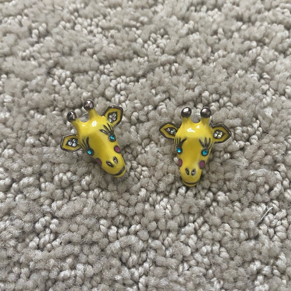 Vintage Betsey Johnson Giraffe Stud Earrings